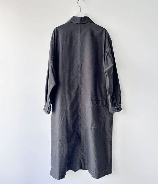 MHL./GARMENT DYE COTTON MOLESKIN DRESS (BLACK)