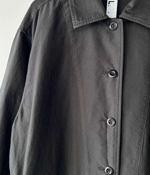 MHL./GARMENT DYE COTTON MOLESKIN DRESS (BLACK)