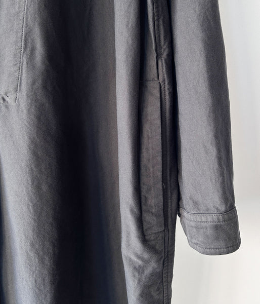 MHL./GARMENT DYE COTTON MOLESKIN DRESS (BLACK)