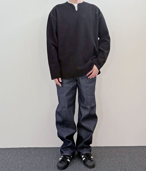 DIGAWEL/STRAIGHT DENIM PANTS (NAVY)