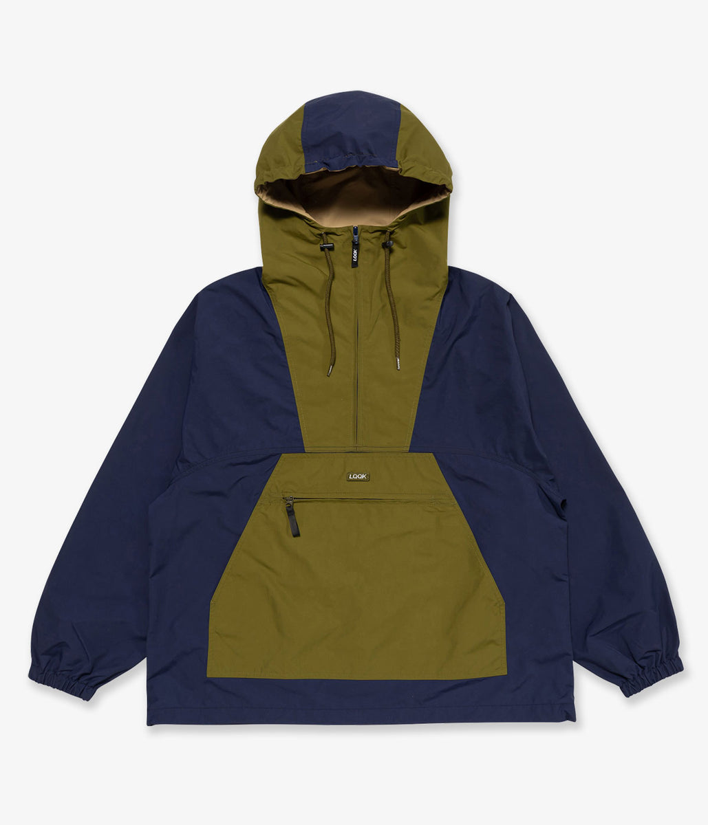 LQQK Studio/NYLON ANORAK HOODIE (NAVY GREEN)