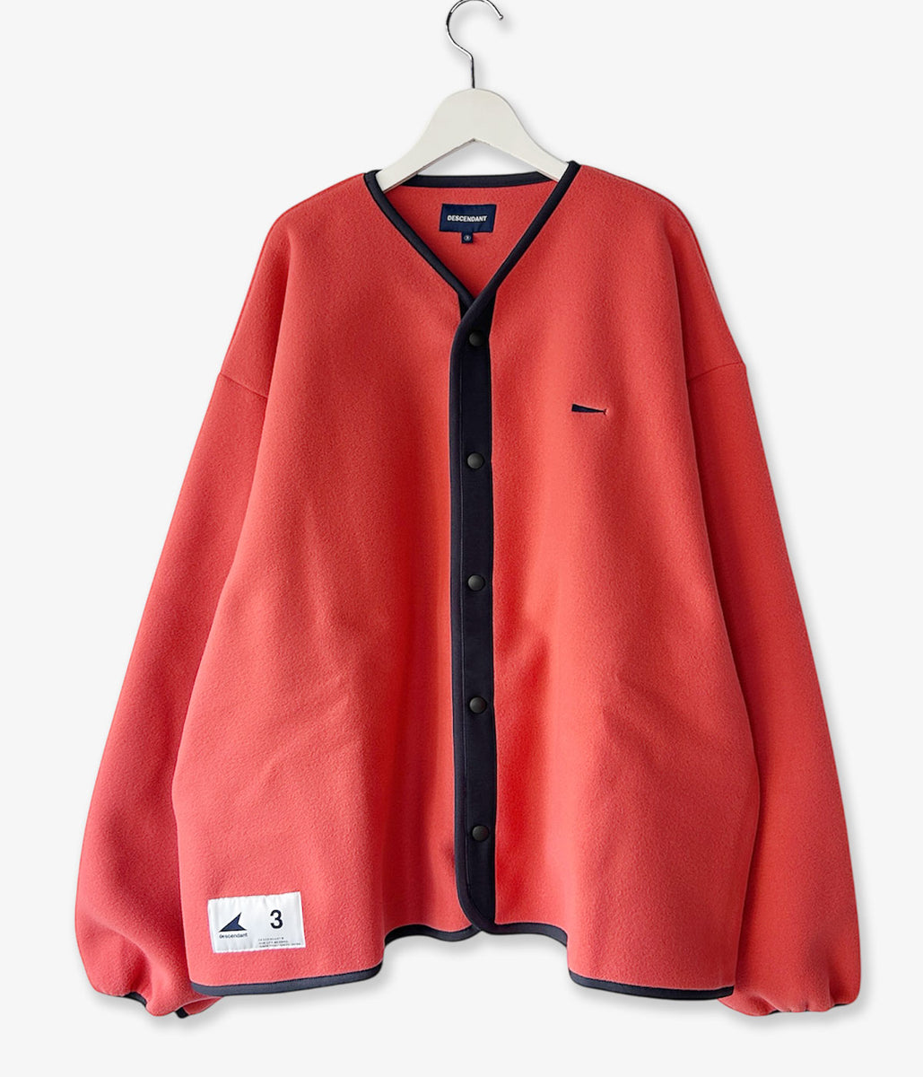 Descendant カーディガン DESCENDANT/KNOT FLEECE CARDIGAN (ORANGE)