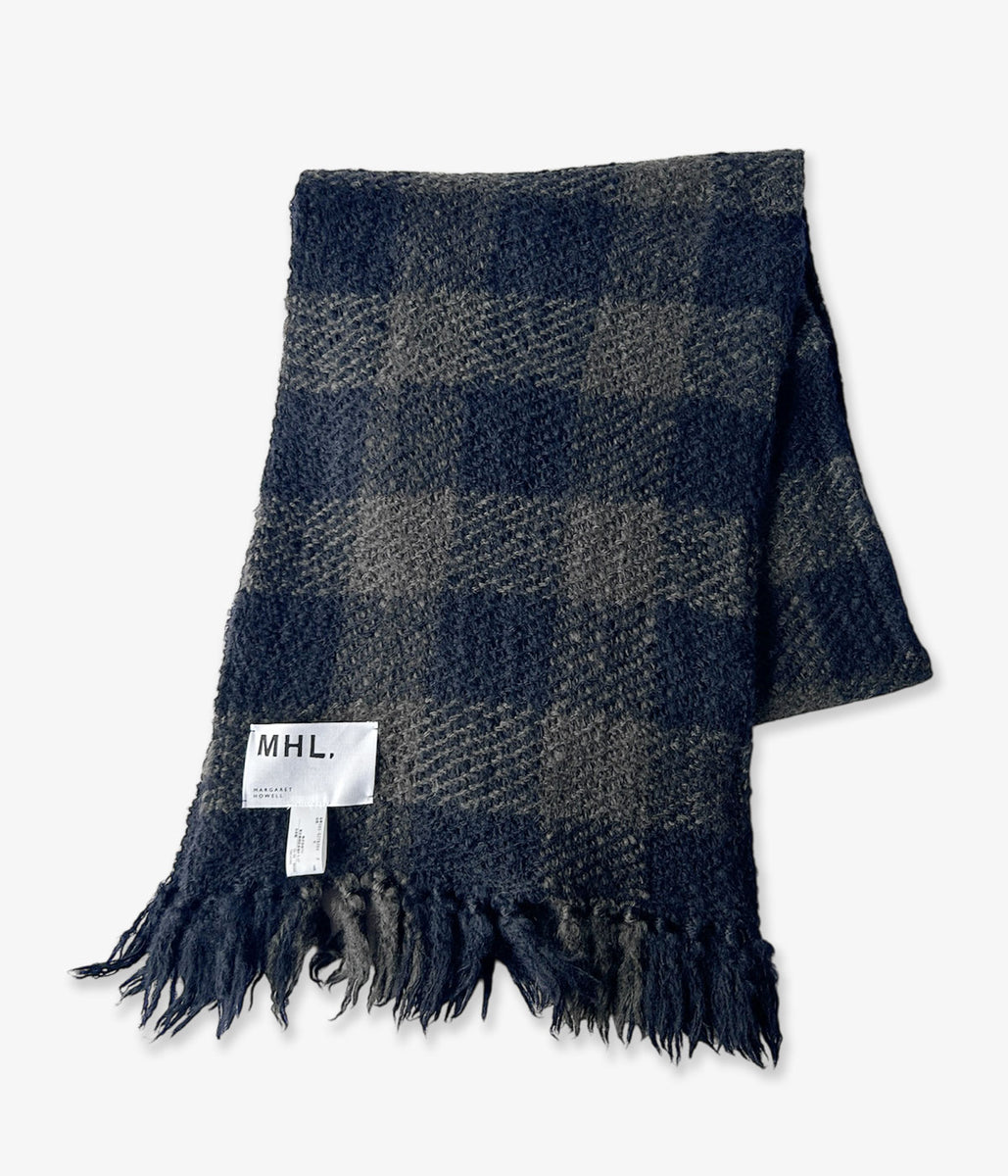 MHL./CHUNKY WOOL CHECK SCARF