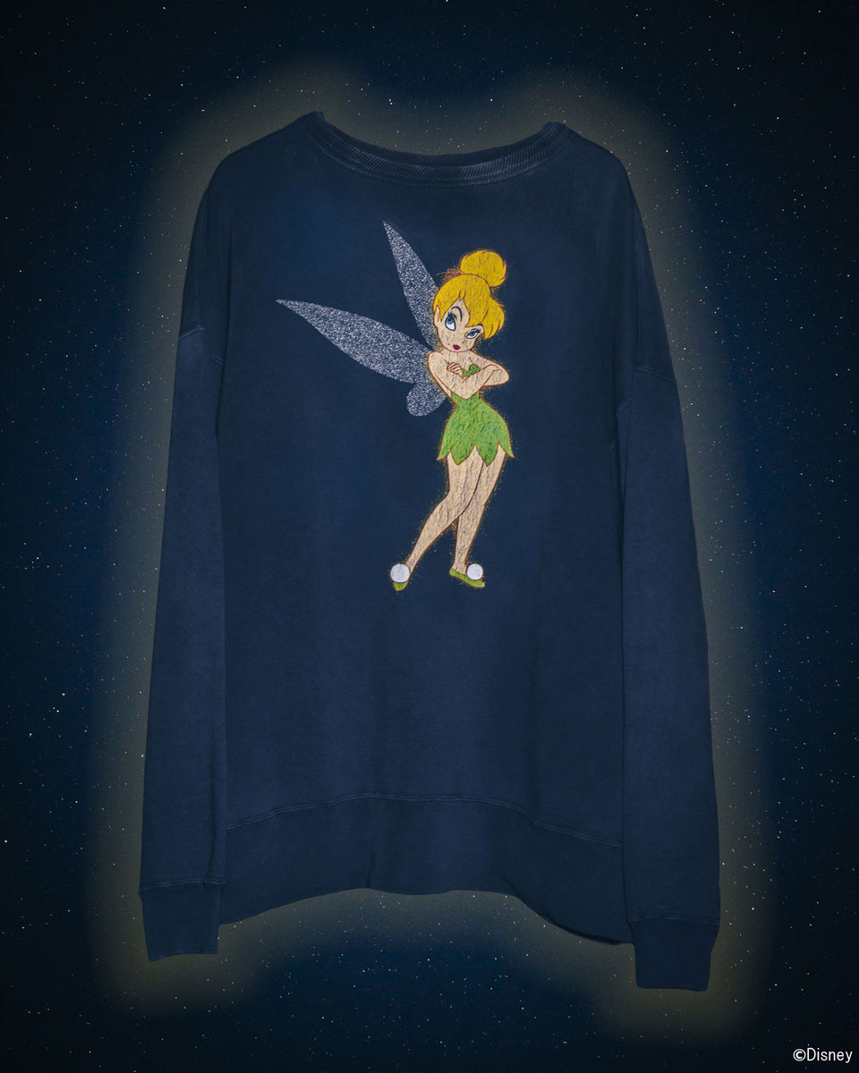Saint Michael Tinker Bell スウェット SAINT MICHAEL/DSN_CRW NK SWT/TINKER BELL/NVY