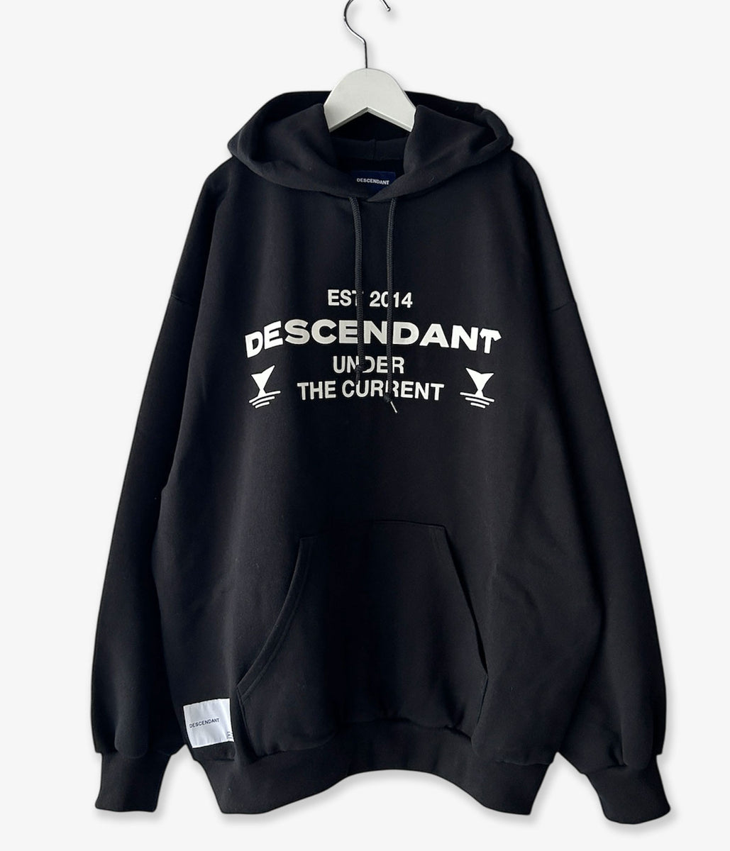 DESCENDANTパーカー DESCENDANT/UNDER THE CURRENT HOODY (BLACK)