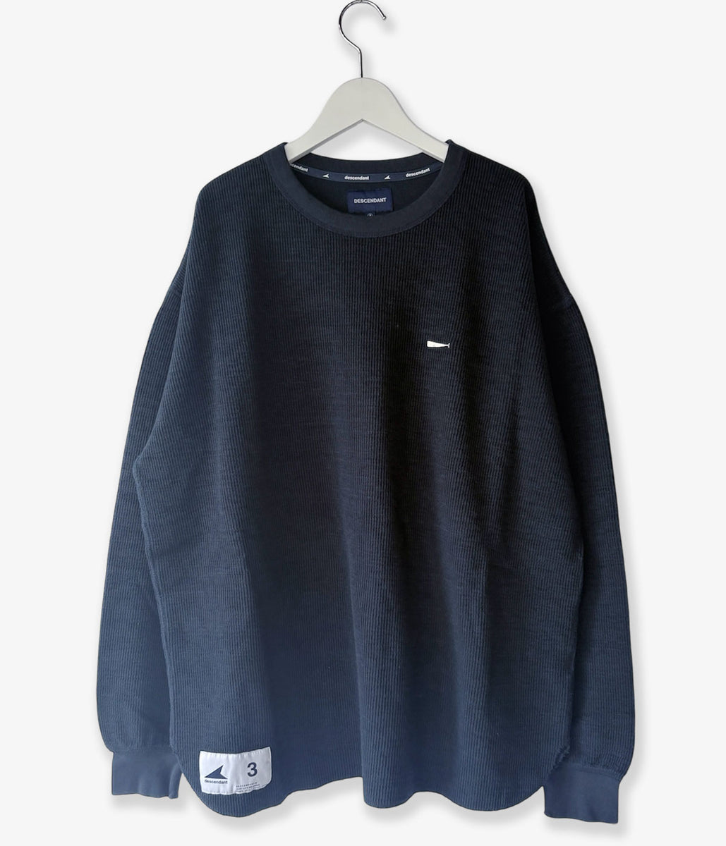 トップス descendant 26ss CACHALOT WAFFLE LS DESCENDANT/CACHALOT WAFFLE LS (NAVY)