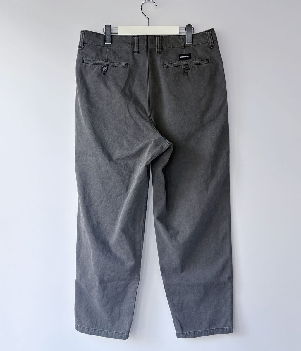 DESCENDANT/DC-6 TWILL TROUSERS (GRAY)