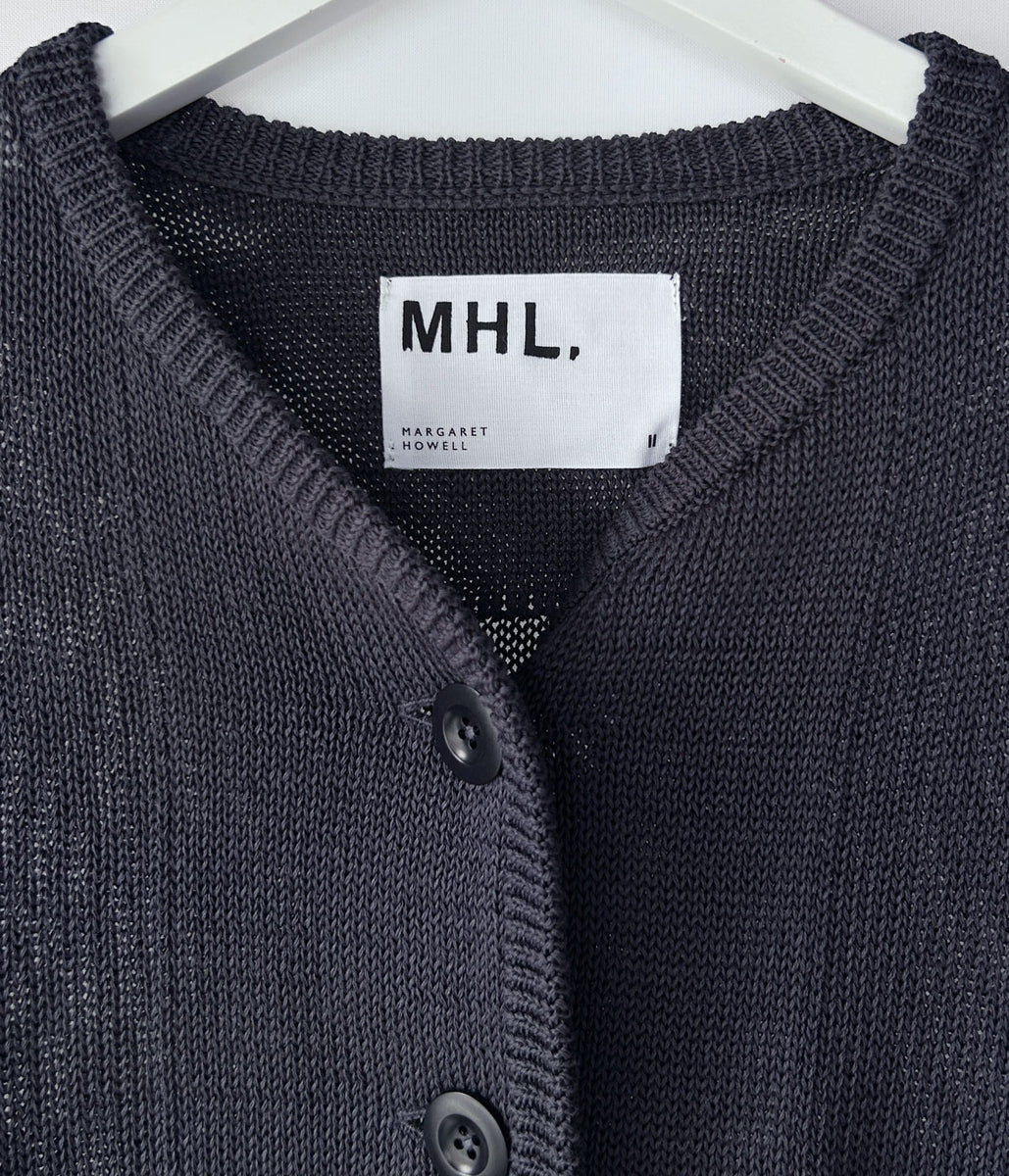 MHL./COATED COTTON KNITWEAR WOMENS (CHARCOAL)