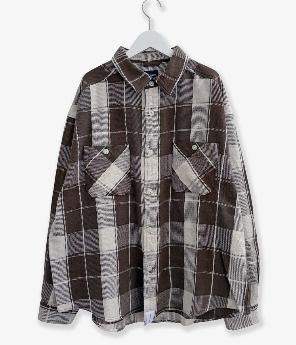 DESCENDANT/VANNING PLAID LS SHIRT (BROWN)
