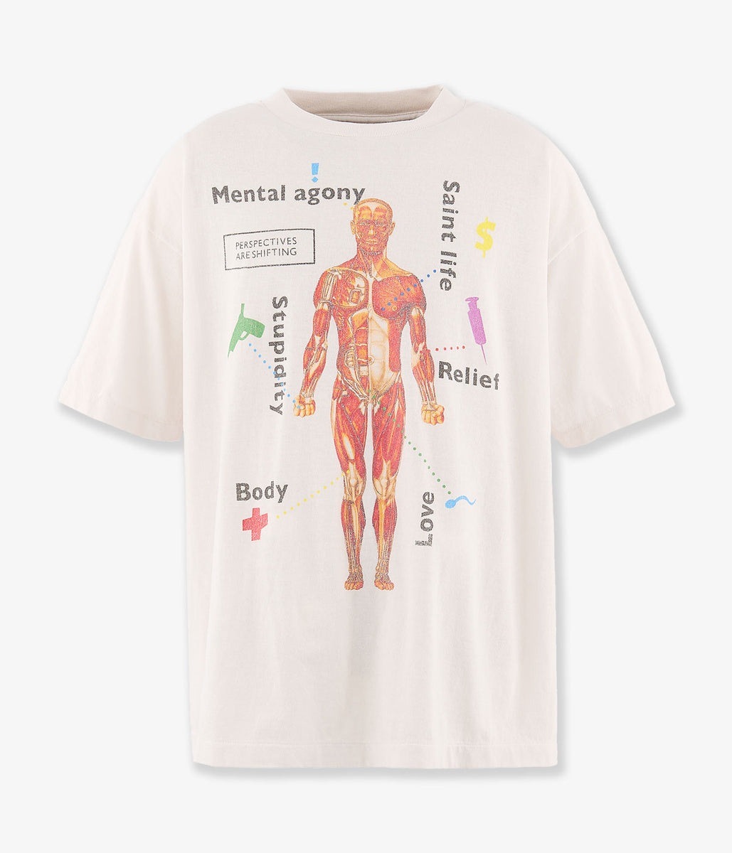 SAINT MICHAEL/SS T-SHIRT/BODY/WHITE
