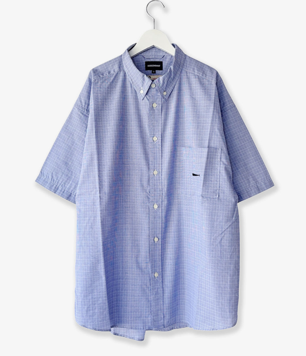 DESCENDANT/KENNEDYʼS PLAID SS SHIRT (LIGHT BLUE)