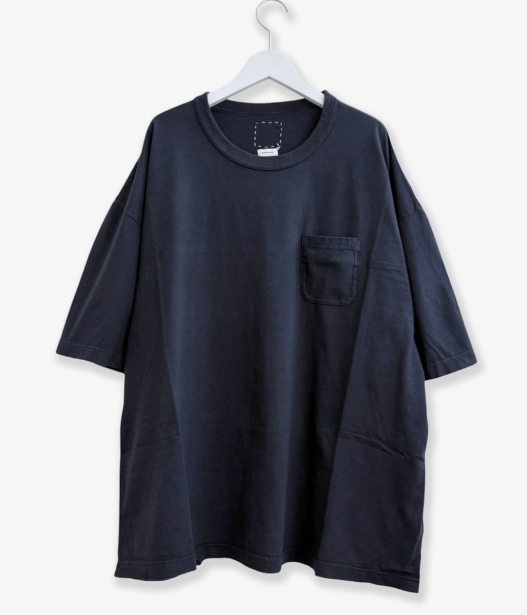 visvim/MONDO TEE S/S DMGD (BLACK)
