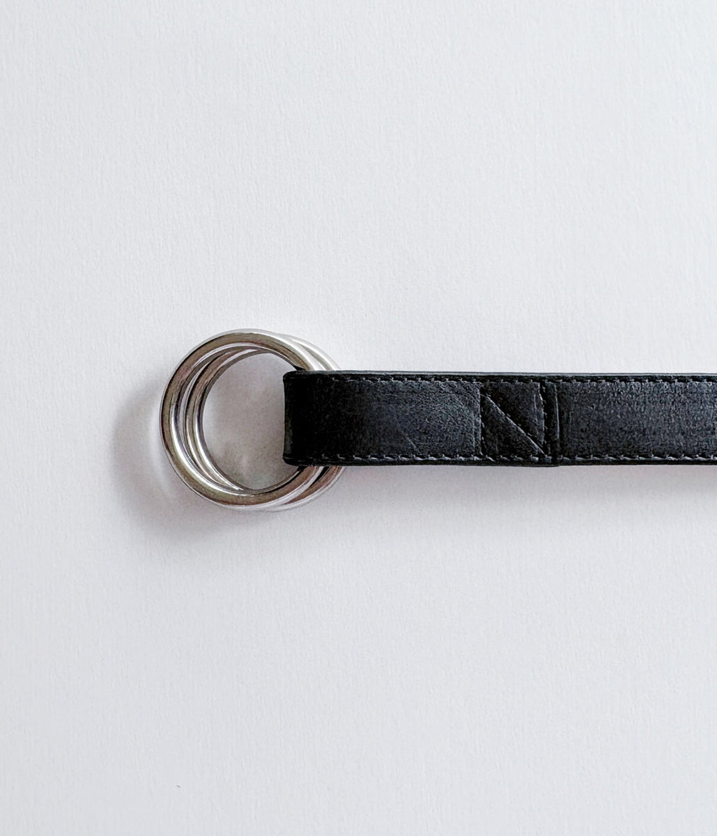 nonnative/RANCHER RING BELT COW LEATHER (BLACK)