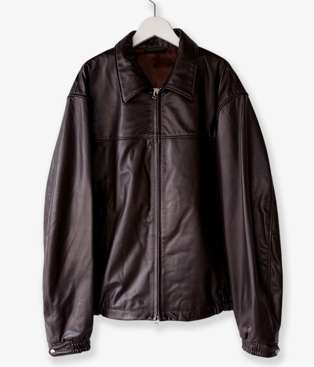 UNIVERSAL PRODUCTS./LEATHER JACKET (BROWN)