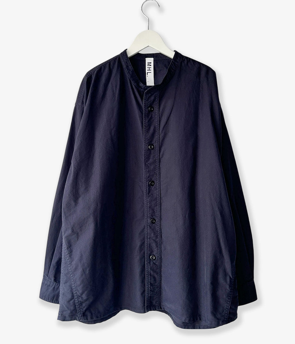MHL./SOFT HOPSACK SHIRT (DARK NAVY)