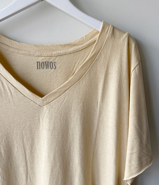 nowos/V NECK TEE(BEIGE)