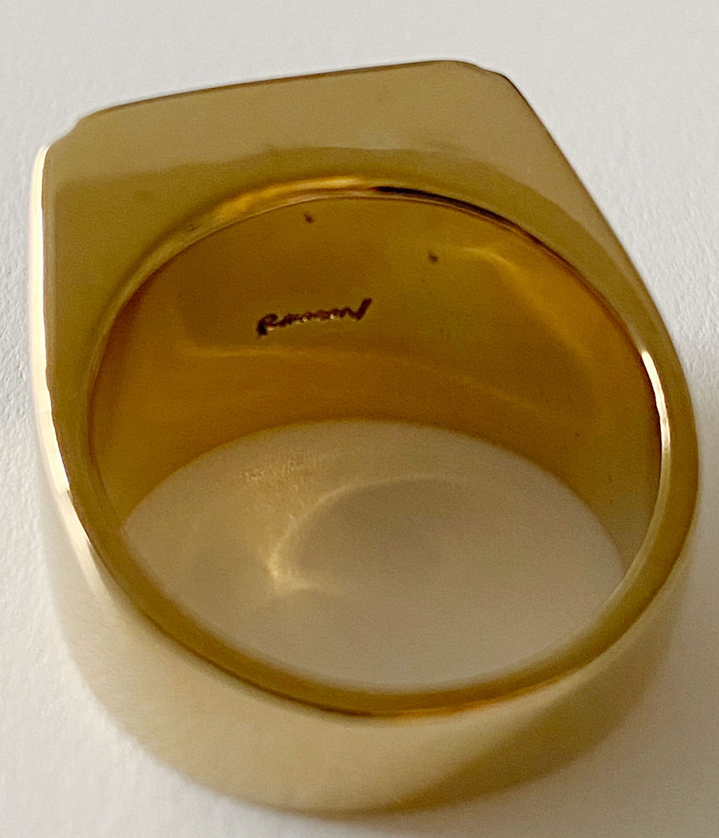 R.ALAGAN/GRAND FATHER RING(GOLD/SMOKY QUARTZ)