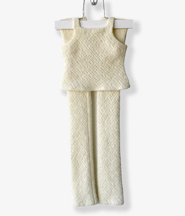 FUMIKA_UCHIDA/STRETCH MESH KNITTED BRA TOP&ARM WORMERS(LIGHT YELLOW)