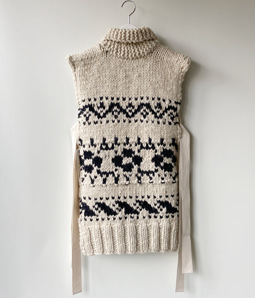 WRYHT/COWICHAN HAND SWATER VEST(BONE)