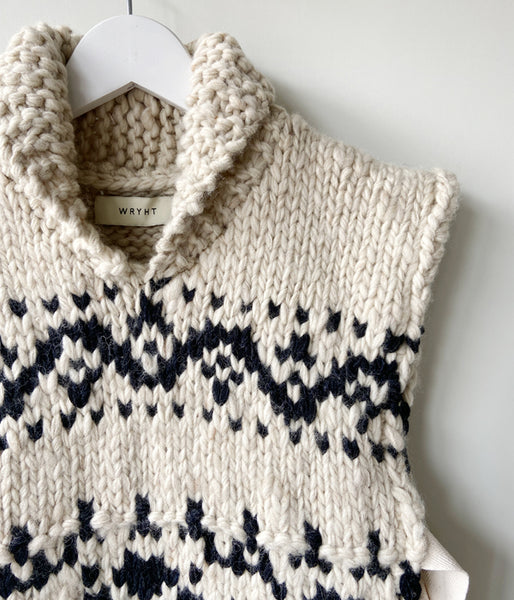 WRYHT/COWICHAN HAND SWATER VEST(BONE)