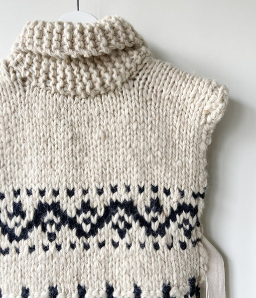 WRYHT/COWICHAN HAND SWATER VEST(BONE)