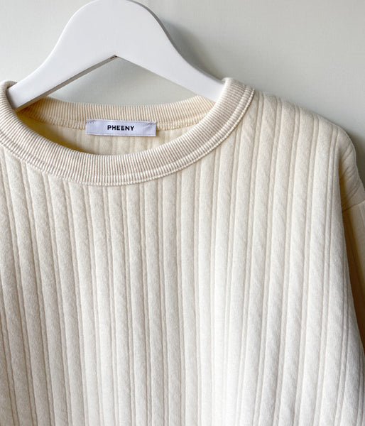 PHEENY/QUILT LIKE JERSEY POLLOVER(IVORY)