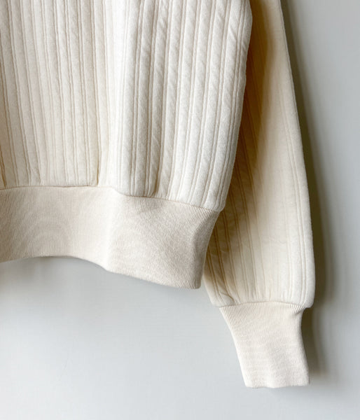 PHEENY/QUILT LIKE JERSEY POLLOVER(IVORY)