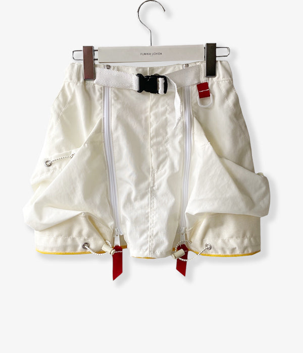 FUMIKA_UCHIDA/NYLON WAIST POCKET MINI SKIRT(WHITE)