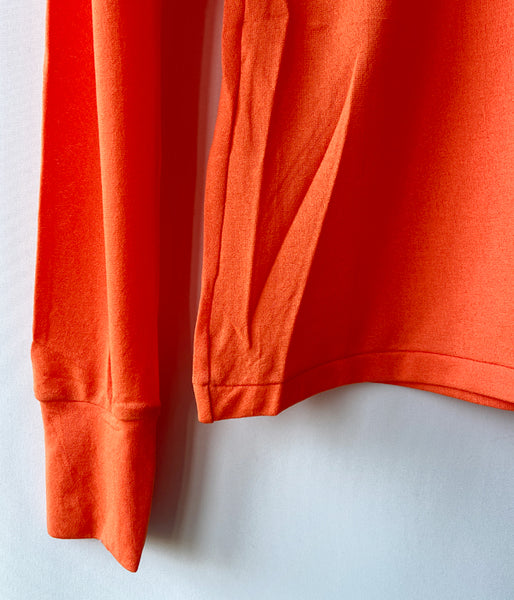 FUMIKA_UCHIDA/NYLON RIBBED NECK HOODED TOP(ORANGE)