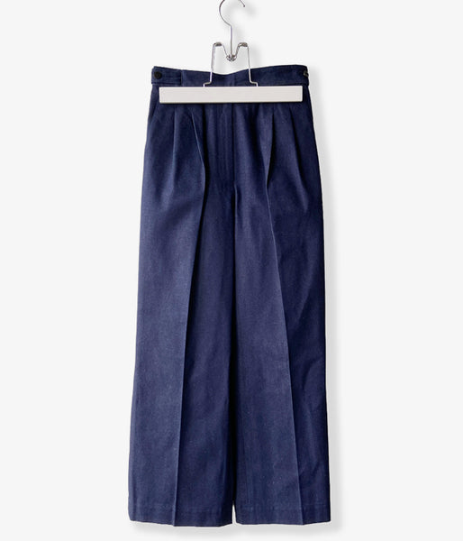 PHEENY/VINTAGE DENIM 2 TUCK SLACKS(INDIGO)