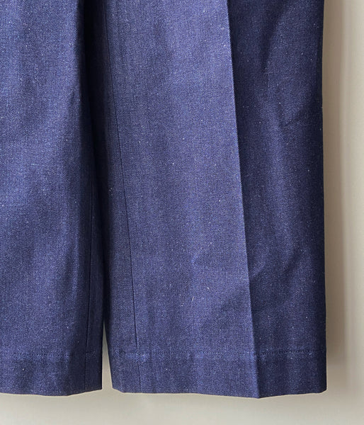 PHEENY/VINTAGE DENIM 2 TUCK SLACKS(INDIGO)