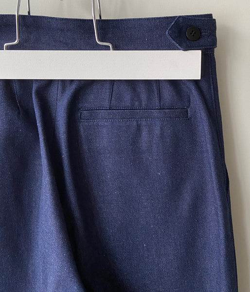 PHEENY/VINTAGE DENIM 2 TUCK SLACKS(INDIGO)