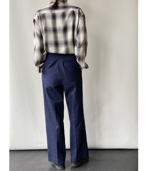 PHEENY/VINTAGE DENIM 2 TUCK SLACKS(INDIGO)