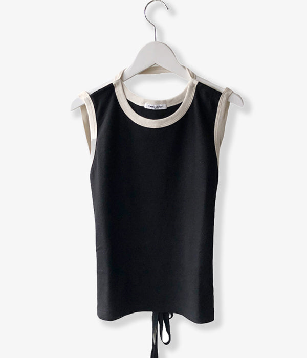 FUMIKA UCHIDA TRIMMED APRON TEE トップス FUMIKA_UCHIDA/TRIMMED APRON TEE(BLACK/OFF WHITE)