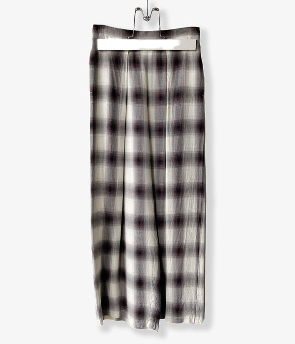 PHEENY/RAYON OMBRE CHECK GATHERED PANTS(CHARCOAL)