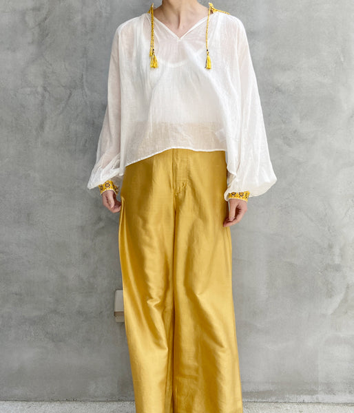  nowos/EMBROIDERY BLOUSE(WHITE)
