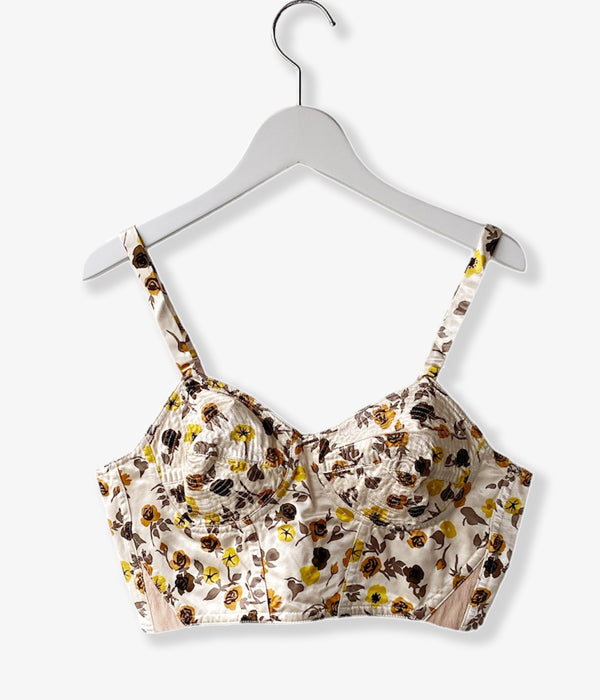 トップス fumika uchida FLOWER PRINTED BUSTIER FUMIKA_UCHIDA/FLOWER PRINTED BUSTIER(ECRU)