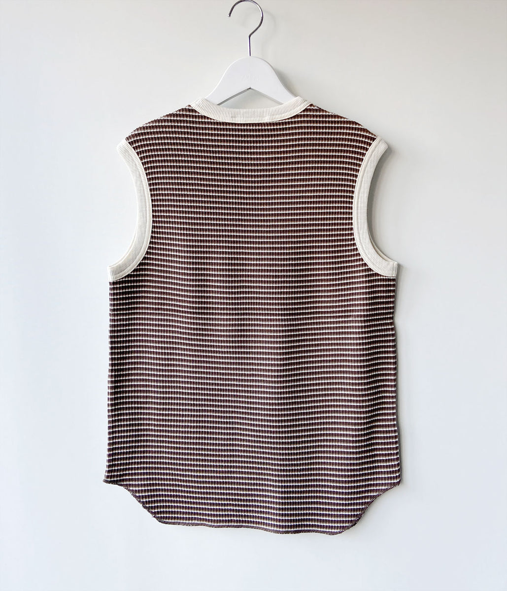 トップス PHEENY Multi border n/s PHEENY/MULTI BORDER N/S(BROWN)