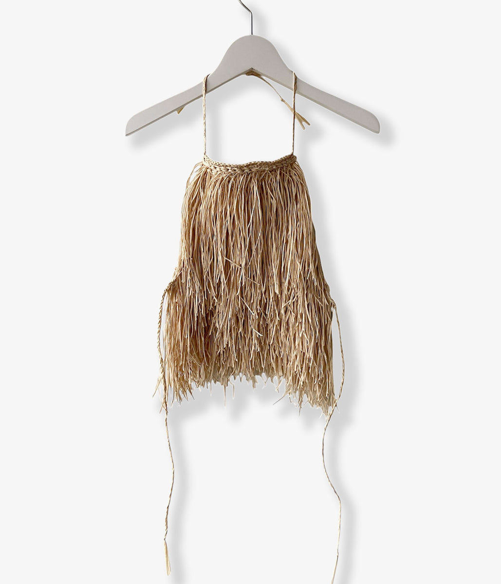 FUMIKA_UCHIDA/FRINGE HALTER TOP(STRAW)