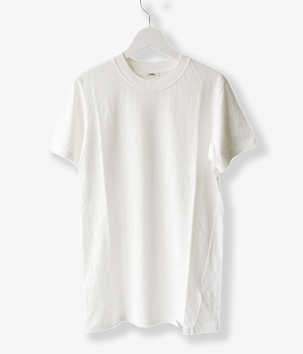 NOWOS  crew neck T-shirt   ホワイト nowos/CREW NECK T-SHIRT(WHITE)