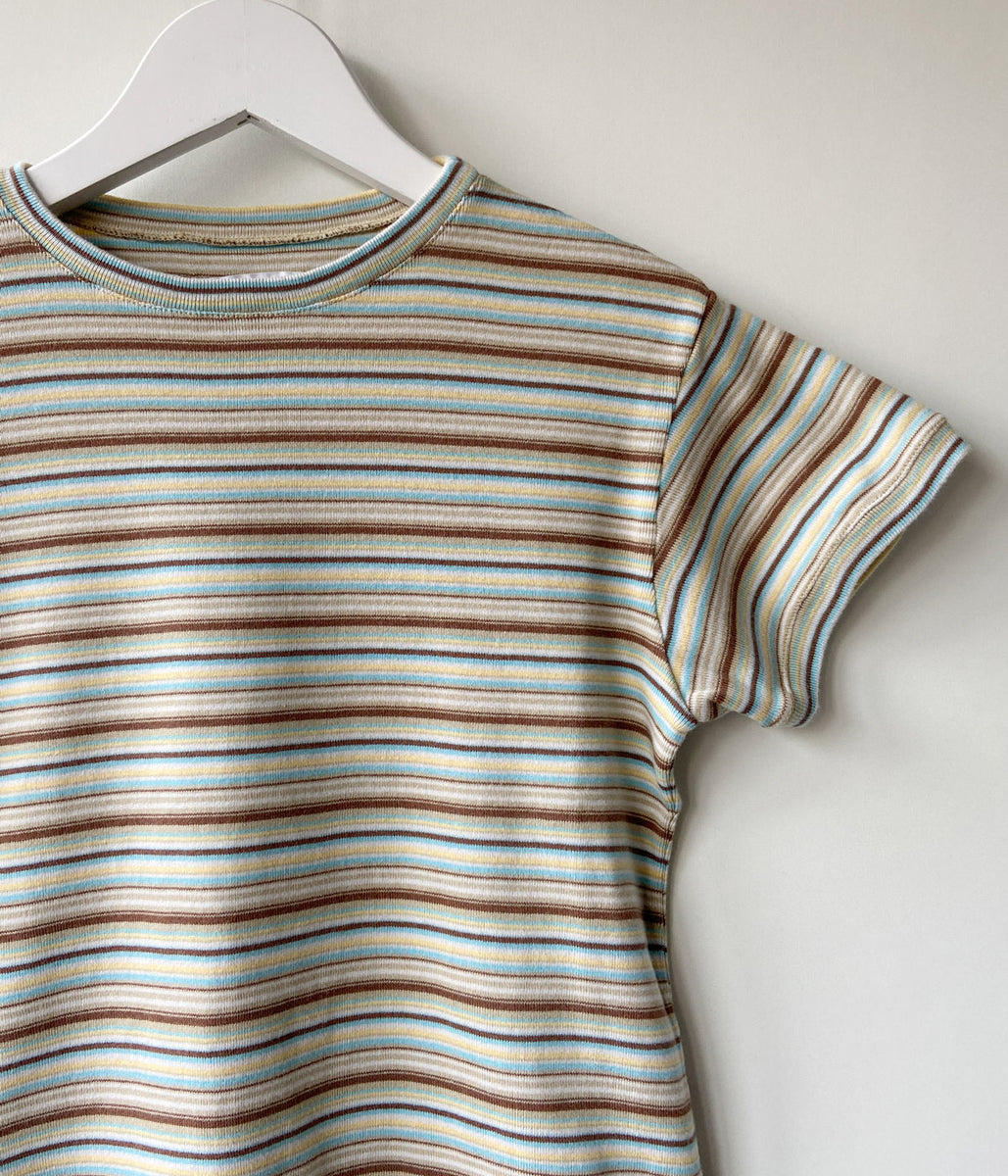 FUMIKA UCHIDA フミカウチダ マルチストライプTシャツ 2026SS FUMIKA_UCHIDA/MULTICOLOR STRIPE T-SHIRT(WHITE/BEIGE/BROWN)