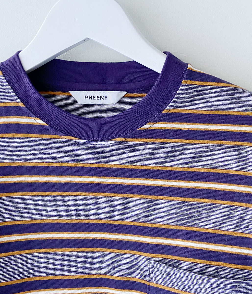 PHEENY Multi border layered l/s ボーダー ロンT PHEENY/MULTI BORDER LAYERED L/S(PURPLE)