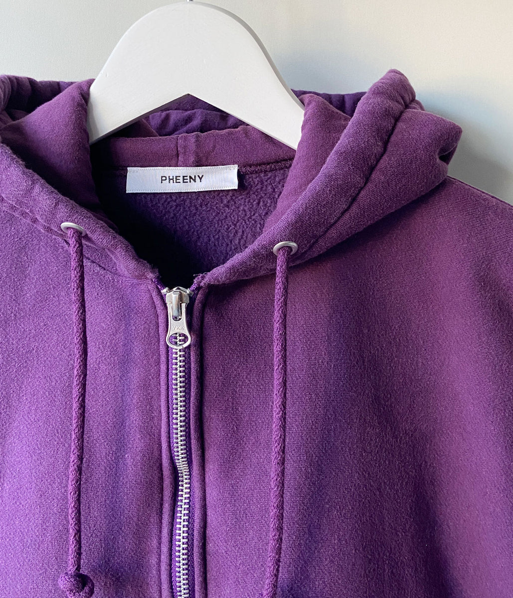 PHEENY/ATHLETIC FLEECE ZIP UP HOODIE(PURPLE)