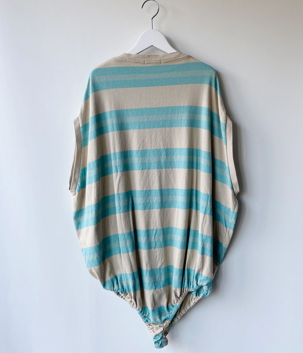 FUMIKA_UCHIDA/COTTON JERSEY BALLON BODYSUIT(SAX/BEIGE)