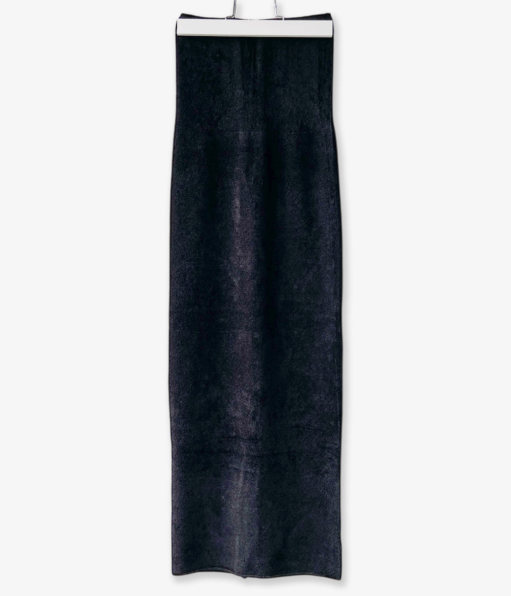 スカート PHEENY Mole yarn wholegarment longskirt PHEENY/MOLE YARN WHOLEGARMENT LONG SKIRT(BLACK)
