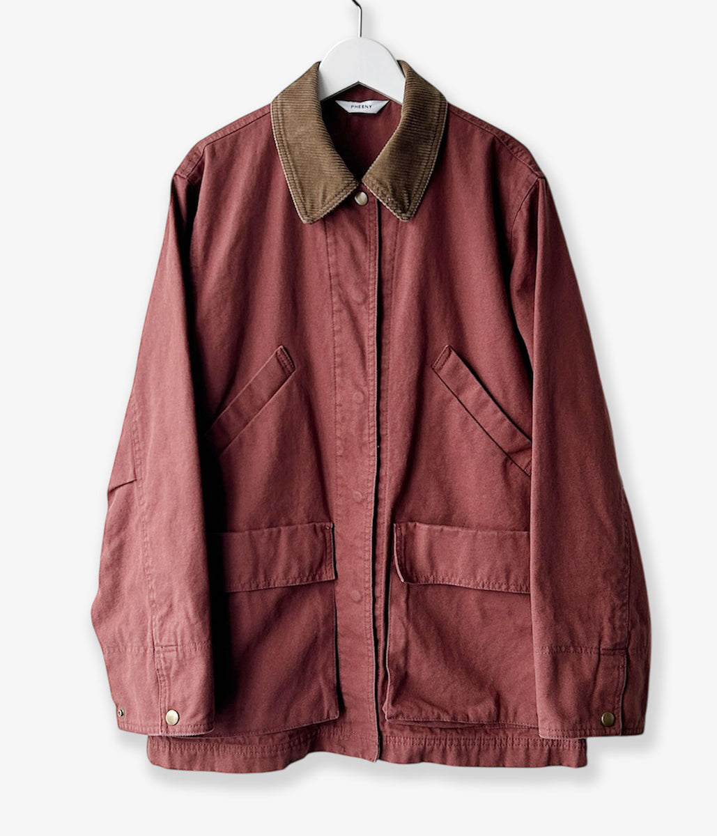 PHEENY/DUCK COVERALL(BURGUNDY)