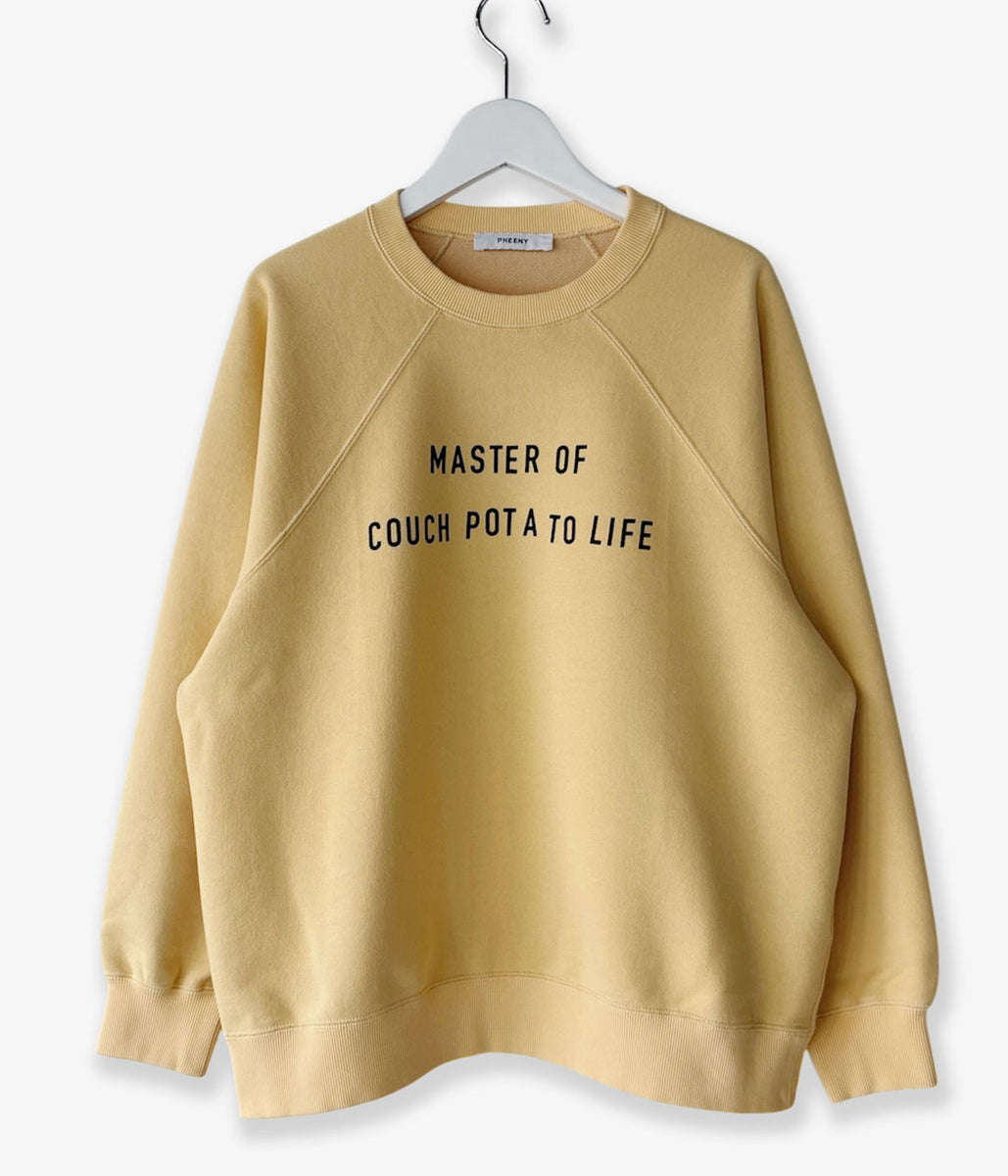 PHEENY/FLOCKED ATHLEISURE SWEATSHIRT(YELLOW)