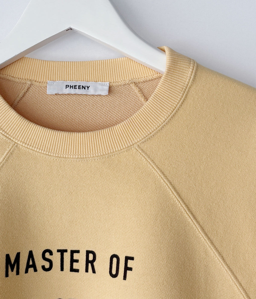 PHEENY/FLOCKED ATHLEISURE SWEATSHIRT(YELLOW)