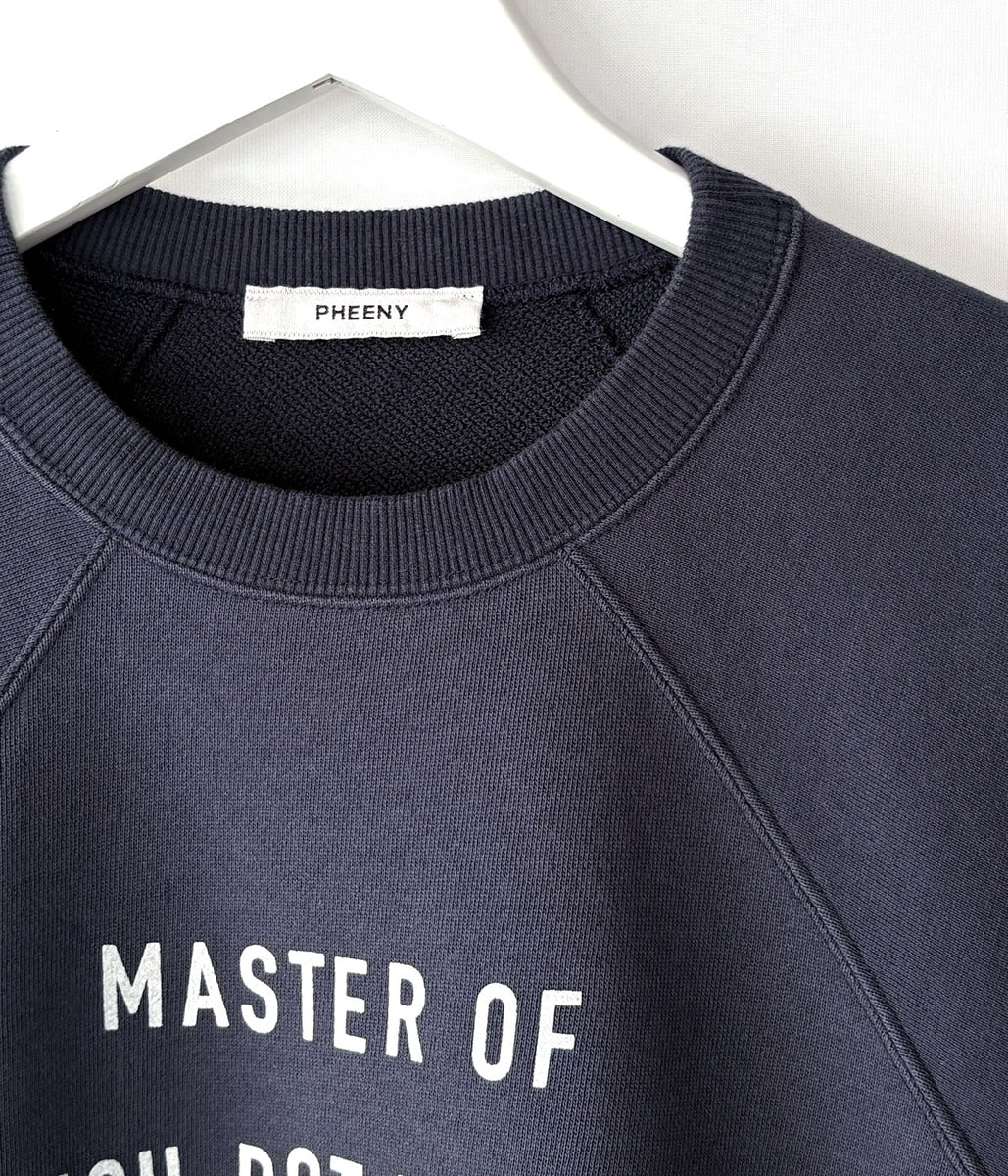 PHEENY/FLOCKED ATHLEISURE SWEATSHIRT(NAVY)