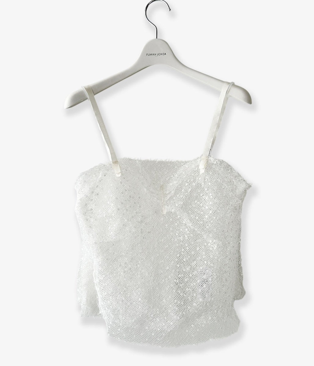 FUMIKA_UCHIDA/DOTS EMB.TULLE CAMISOLE(OFFWHITE)